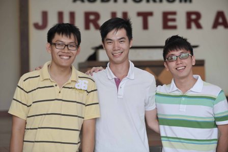 Dari kiri Goh Han Lin, Woon Xian Yang, Teh Jun Xiong